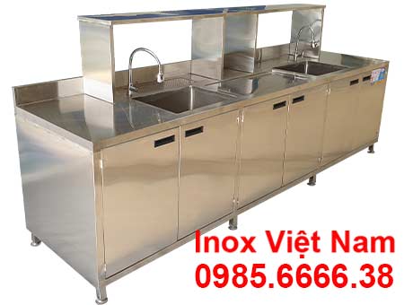 Hệ Quầy Pha Chế Inox Có Bồn Rửa QB-61