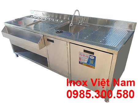 Quầy Bar Inox Có Bồn Rửa QB-70