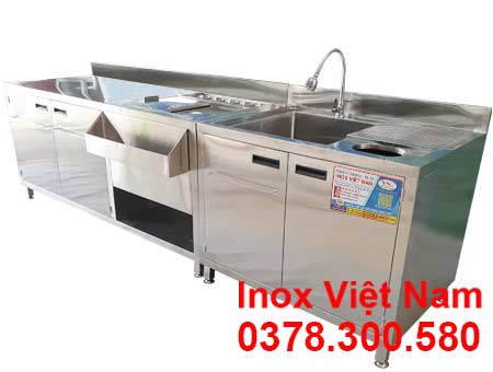 Hệ Quầy Pha Chế Inox Có Chậu Rửa QB-72