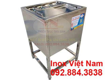 Thùng Đựng Đá Inox Có Chân Kèm Khay Topping TD-TP34