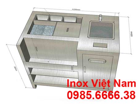 Tủ Đá Inox Quầy Bar -TD18002